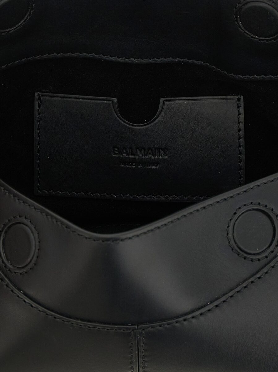 Balmain Black Calfskin Shoulder Bag - Image 4