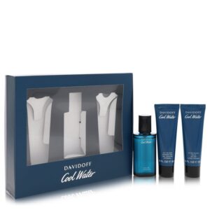 Cool Water by Davidoff - Gift Set -- 1.4 oz Eau De Toilette Spray +1.7 oz After Shave Balm+ 1.7 oz Shower Gel