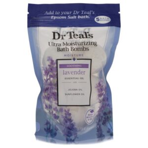 Dr Teal's Ultra Moisturizing Bath Bombs by Dr Teal's - Five (5) 1.6 oz Moisture Soothing Bath Bombs with Lavender, Essential Oils, Jojoba Oil, Sunflower Oil (Unisex) 1.6 oz