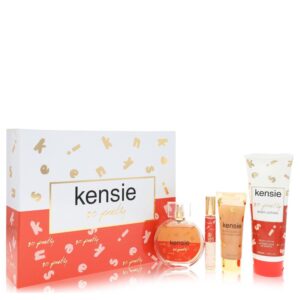 Kensie So Pretty by Kensie - Gift Set -- 3.4 oz Eau De Parfum Spray + .34 oz Mini EDP Spray + 2.5 oz Body Glow Oil + 6.8 oz Body Lotion