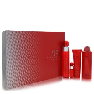 Perry Ellis 360 Red by Perry Ellis - Gift Set -- 3.4 oz Eau De Toilette Spray + .25 oz Mini EDT Spray + 6 oz Body Spray + 3 oz Shower Gel
