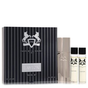 Layton Royal Essence by Parfums De Marly - Three Eau De Parfum Sprays Travel Set 3 x .34 oz