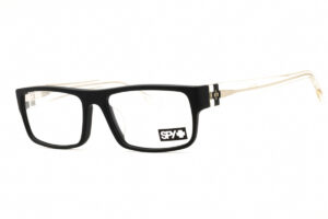 SPY VAUGHN56 Unisex Eyeglasses – Matte Black Gloss Crystal, 56mm