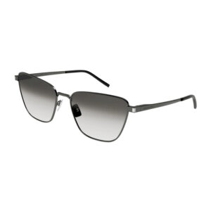 Saint Laurent SL551 Women's Sunglasses β Shiny Dark Ruthenium / Grey Gradient, 57mm