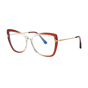 Tom Ford FT5882-B Women's Eyeglasses β Orange/Gold, 55mm