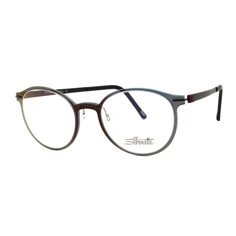 Silhouette INFINITYVIEW2923/75 Men's Eyeglasses – Anthracite Pink Shiny/Black Silky Matte, 49mm