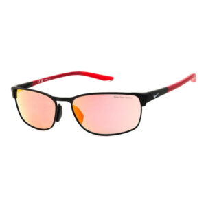 Nike NIKEMODERNMETALMDZ7366 Men's Sunglasses β Satin Black / Red Mirror, 58mm