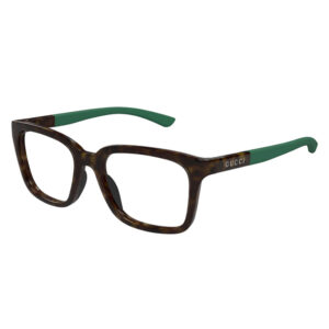 Gucci GG1738O Unisex Eyeglasses – Havana With Green, 52mm