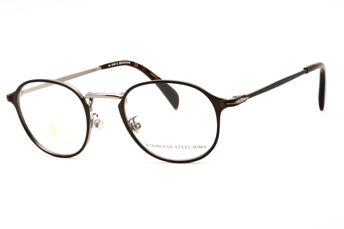 David Beckham DB7055 Men's Eyeglasses – Brown Matte Ruthenium, 48mm
