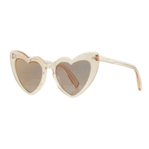 Saint Laurent SL181LOULOU Women's Sunglasses – Transparent Nude / Copper Mirror, 54mm