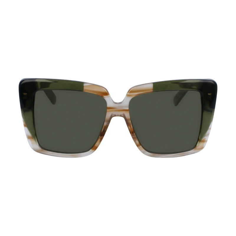 Salvatore Ferragamo SF1060SN Women's Sunglasses – Striped Honey/Khaki / Green, 55mm - Image 2