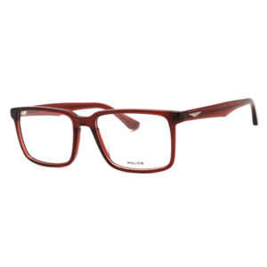 Police VPLN17 Men's Eyeglasses β Transparent Burgundy, 57mm