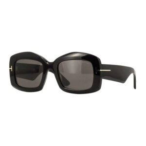 Tom Ford FT1218 Women's Sunglasses β Shiny Black / Smoke, 53mm