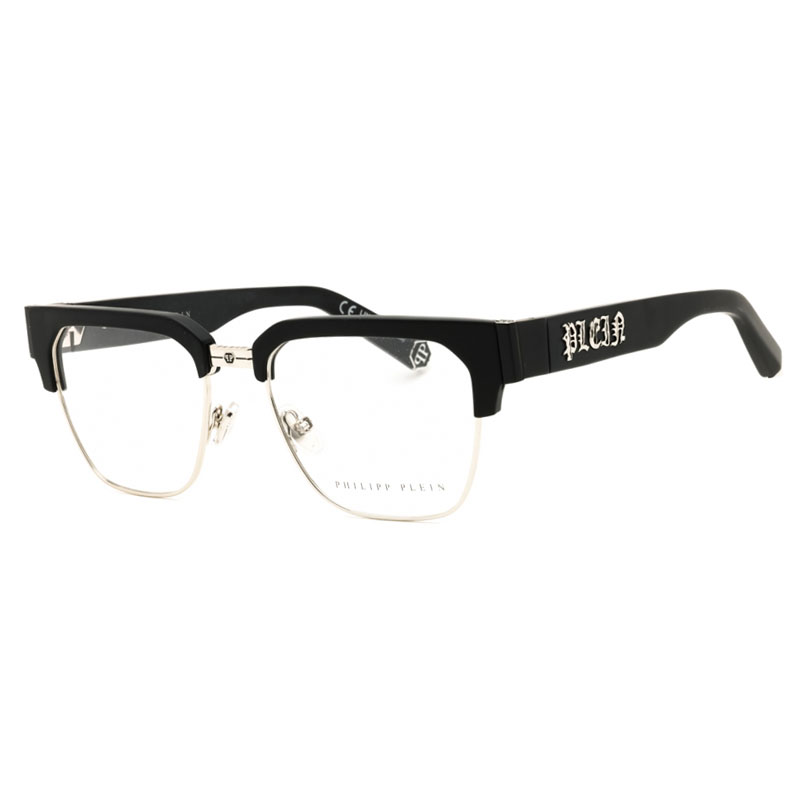 Philipp Plein VPP113M Men's Eyeglasses – Shiny Palladium, 53mm