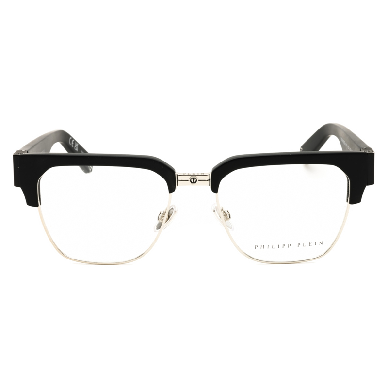 Philipp Plein VPP113M Men's Eyeglasses – Shiny Palladium, 53mm - Image 2