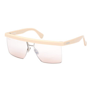 Max Mara MM0072 Women's Sunglasses β Ivory / Roviex Mirror, 60mm
