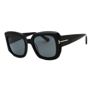 Tom Ford FT1220 Women's Sunglasses β Shiny Black / Smoke Polarized, 52mm