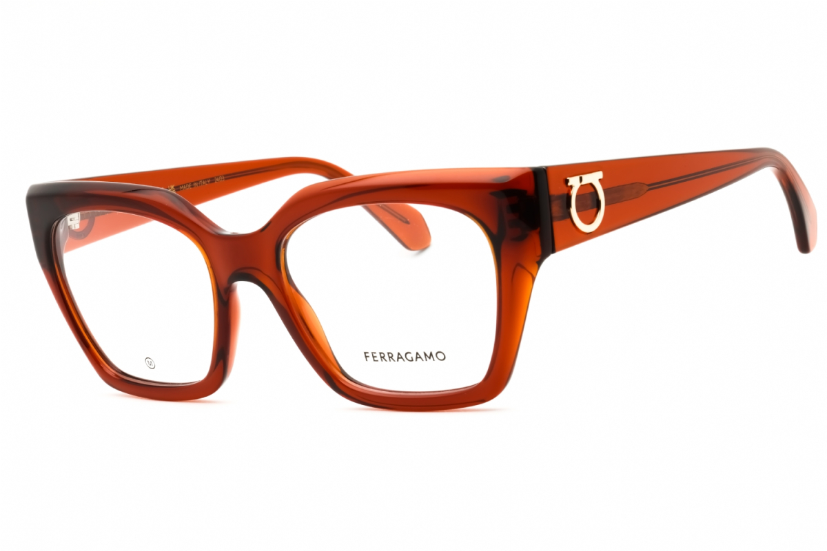 Salvatore Ferragamo SF2983 Women's Eyeglasses – Transparent Rust, 53mm