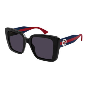 Gucci GG1861S Women's Sunglasses β Shiny Black / Dark Violet, 53mm