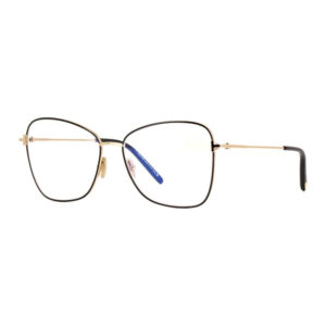 Tom Ford FT5906-B Women's Eyeglasses β Shiny Black/Gold, 55mm