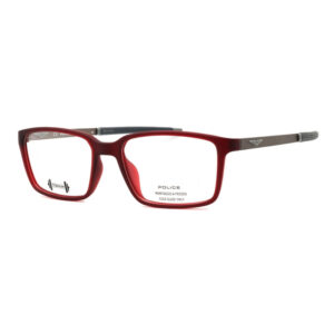 Police VPLF85M Men's Eyeglasses β Semi-Matte Red, 54mm