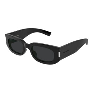 Saint Laurent SL697 Unisex Sunglasses – Black / Black, 51mm
