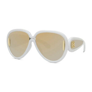 Loewe LW40132I Women's Sunglasses β White Sparkle / Smoke Mirror, 65mm