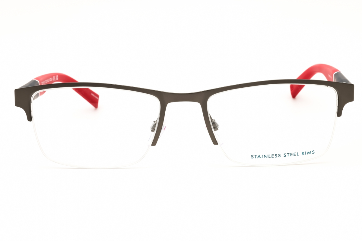 Tommy Hilfiger TH1905 Men's Eyeglasses – Matte Dark Ruthenium, 55mm - Image 2
