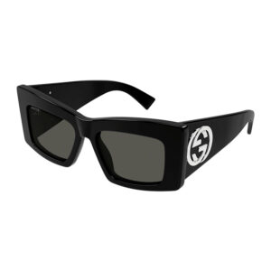 Gucci GG1842S Women's Sunglasses β Shiny Black / Grey, 53mm