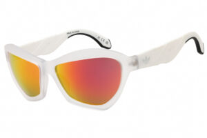 Adidas OR0095 Unisex Sunglasses – Crystal / Violet Gradient Mirror, 59mm