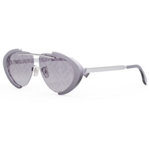 Fendi FE40042U Men's Sunglasses – Violet / Liliac Mirror With FF Pattern, 59mm