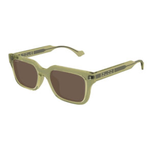 Gucci GG1732SK Men's Sunglasses – Shiny Green / Brown, 55mm