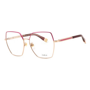 Furla VFU674 Women's Eyeglasses β Shiny Red Gold, 55mm