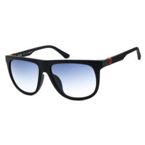 Police SPLN33 Men's Sunglasses – Matte Sandblasted Blue / Blue Grey Gradient, 59mm