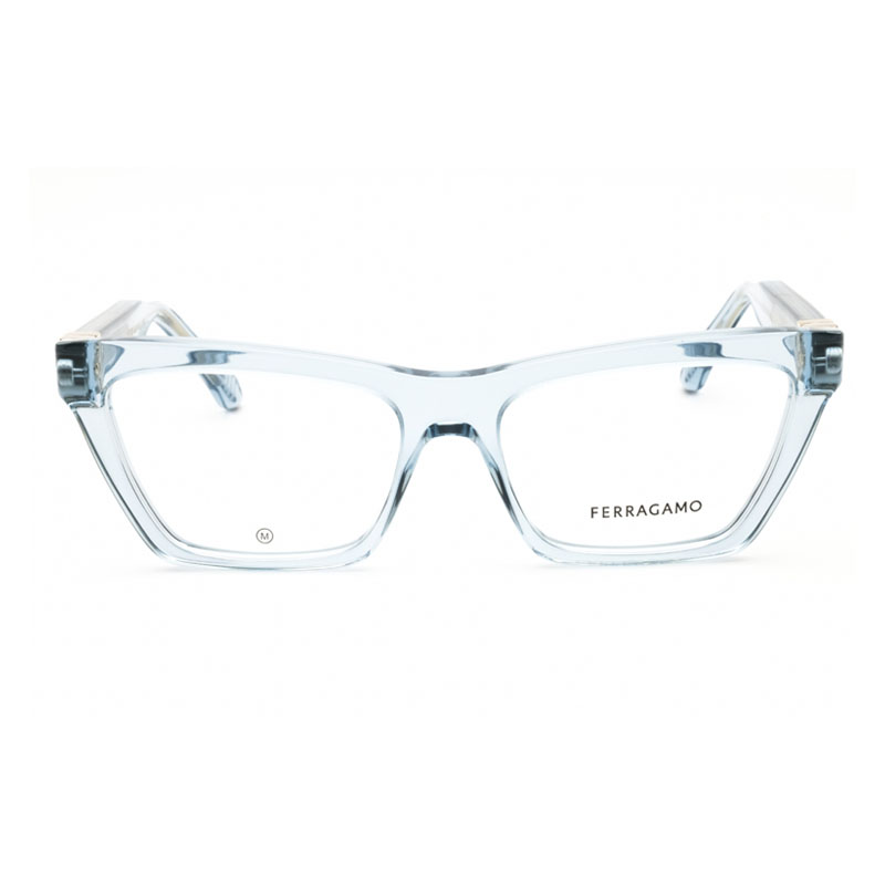 Salvatore Ferragamo SF3021 Women's Eyeglasses – Transparent Azure, 54mm - Image 2