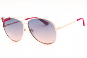 Guess GU7739 Women's Sunglasses – Shiny Rose Gold / Violet Gradient Mirror, 60mm