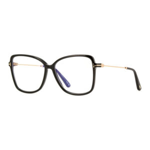 Tom Ford FT5953-B Women's Eyeglasses β Shiny Black, 55mm