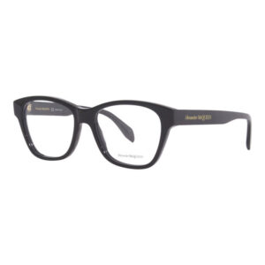Alexander McQueen AM0306O Men's Eyeglasses β Shiny Black, 52mm