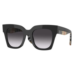 Burberry BE4364 Women's Sunglasses – Black / Grey Gradient, 49mm