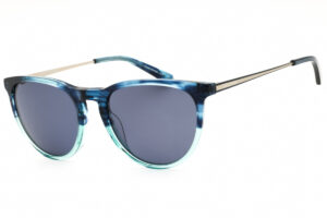 Cole Haan CH6507 Unisex Sunglasses – Teal Horn / Smoke, 54mm