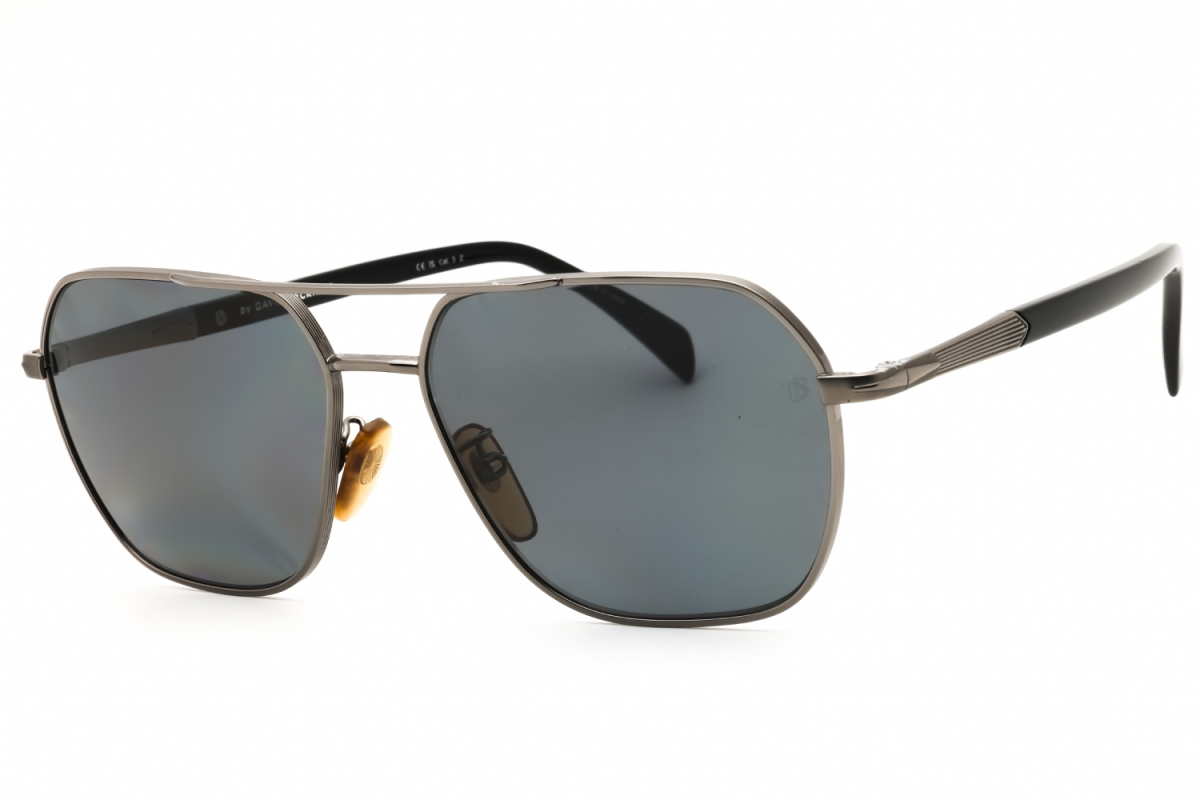 David Beckham DB1128/G/S Men's Sunglasses – Ruthenium Black / Dark Grey Polarized, 59mm