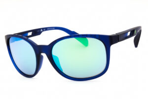 Adidas SP0011 Unisex Sunglasses – Matte Blue / Smoke Mirror, 58mm