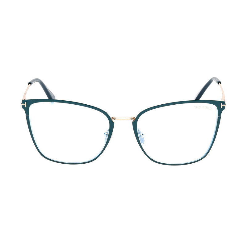 Tom Ford FT5839-B Women's Eyeglasses – Shiny Turquoise/Gold, 56mm - Image 2