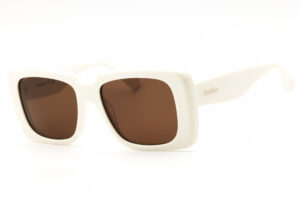 Max Mara MM0091 Women's Sunglasses β White / Brown, 53mm
