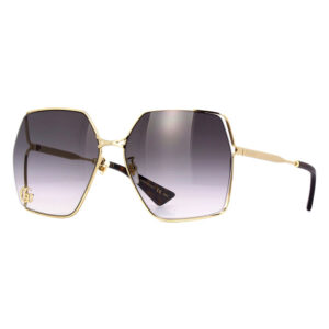 Gucci GG0817S Women's Sunglasses – Gold / Gradient Grey, 65mm