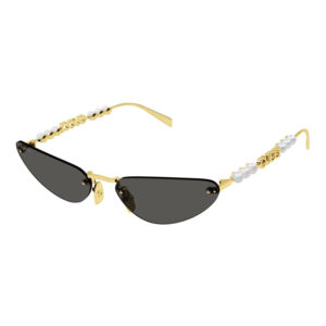 Gucci GG1920S Women's Sunglasses β Shiny Gold With White Pearl / Grey, 63mm
