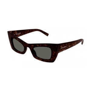 Saint Laurent SL702 Women's Sunglasses – Dark Havana / Grey, 49mm