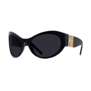 Givenchy GV40073I Women's Sunglasses β Shiny Black/Gold / Grey, 63mm