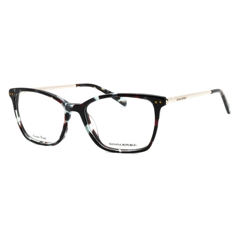 Banana Republic BR228 Women's Eyeglasses – Black Green Havana, 52mm