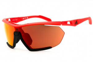 Adidas SP0072 Unisex Sunglasses – Matte Red / Roviex Mirror